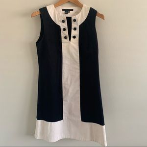 Zara black and white shift dress